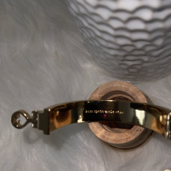 Kate Spade gold and black bangle bracelet with opening. EUC. - Picture 11 of 11